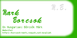 mark borcsok business card